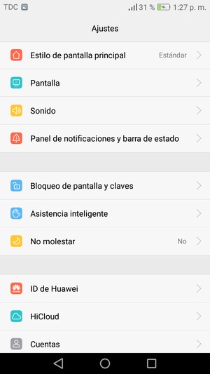 Para activar su bloqueo de pantalla, vaya al menú Ajustes y seleccione Bloqueo de pantalla y claves