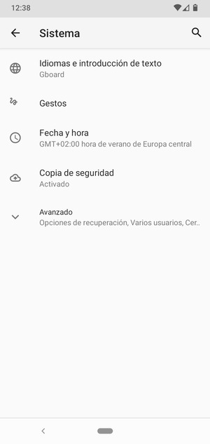 Seleccione Copia de seguridad