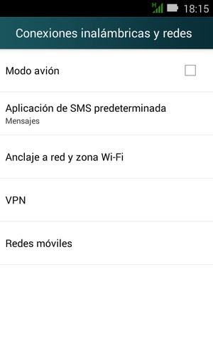 Seleccione Redes móviles