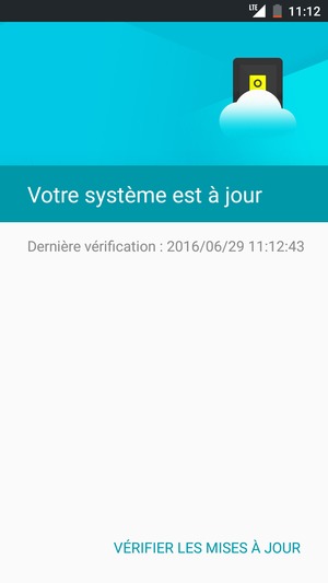 Sélectionnez VÉRIFIER LES MISES À JOUR