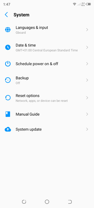 Select Backup