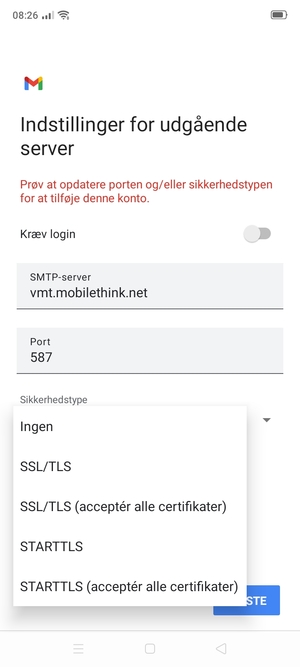 Vælg Ingen