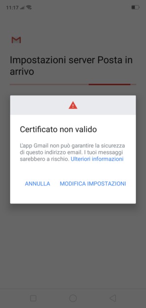 Seleziona MODIFICA IMPOSTAZIONI