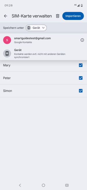 Wählen Sie Ihr Google Konto