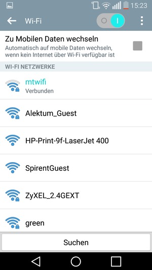 Sie sind nun mit dem WLAN-Netzwerk verbunden