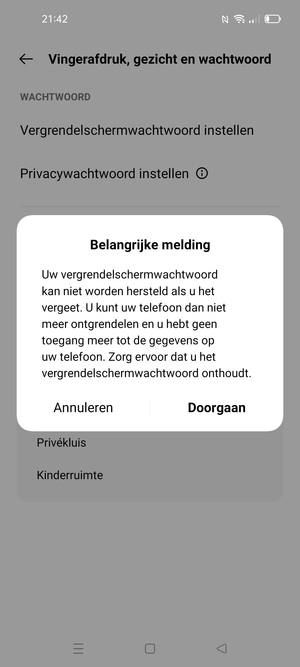 Selecteer Doorgaan