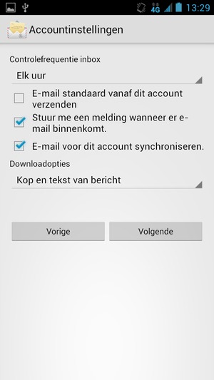 Selecteer Volgende