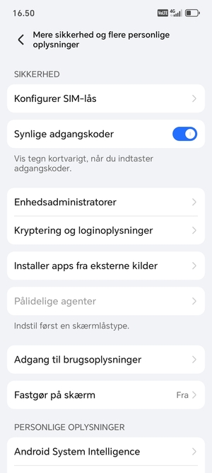 Vælg Konfigurer SIM-lås