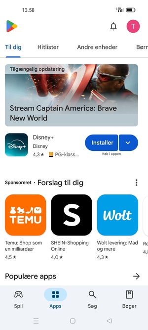 Vælg Søg