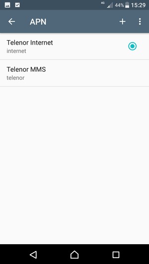 Seleziona il punto di accesso Internet
