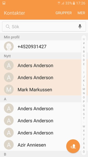 Välj MER
