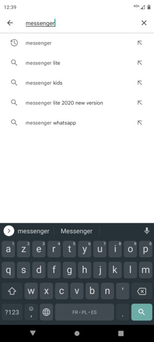 Saisissez le nom de l'appli et sélectionnez Rechercher
