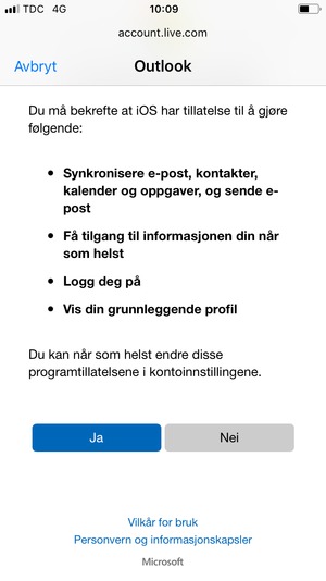 Velg Ja