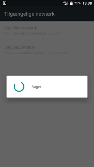 Afvent at søgningen er afsluttet