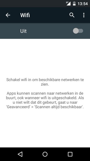 Schakel Wifi in