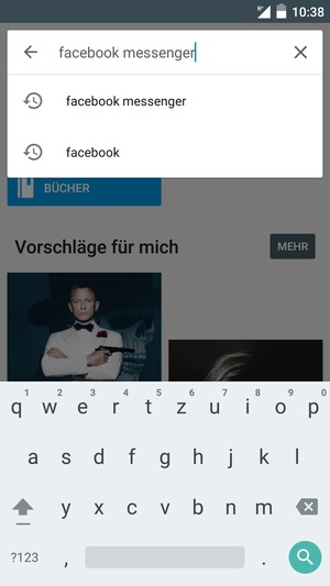 Geben Sie den Namen der App ein und wählen Sie Suchen