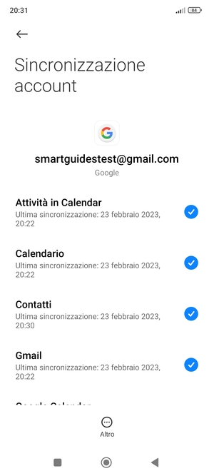 Assicurati che Contatti sia selezionato