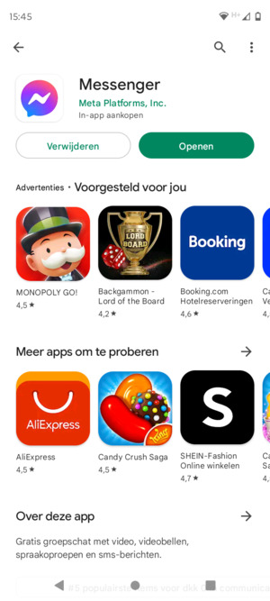 Selecteer Openen