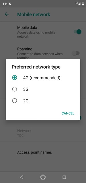 Select your preferred option