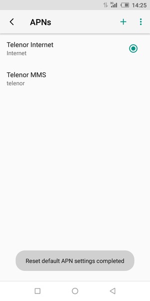 Your phone will reset to default Internet and MMS settings