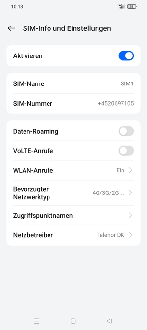 Um das Netzwerk zu wechseln, falls Probleme auftreten, wählen Sie Netzbetreiber