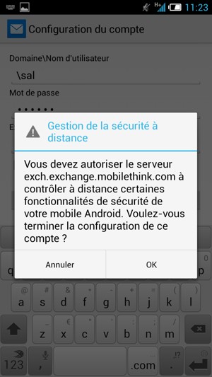 Sélectionnez OK