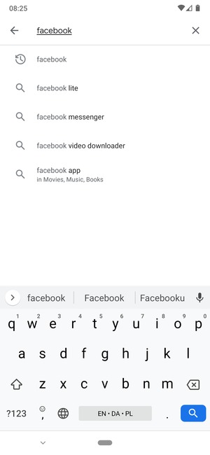 Enter the app name and select Search
