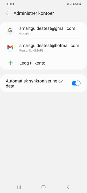 Velg din Google-konto