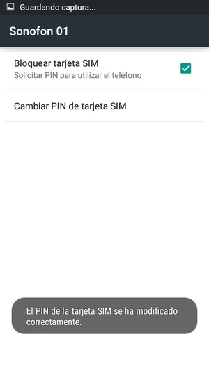 Su PIN de la tarjeta SIM ha sido cambiado