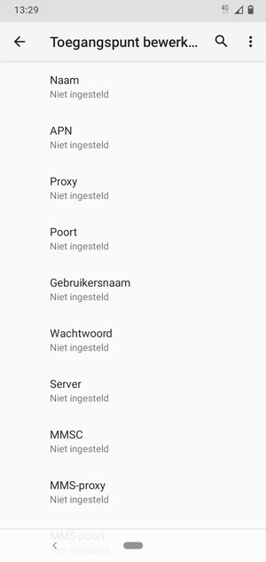 Voer internetgegevens in