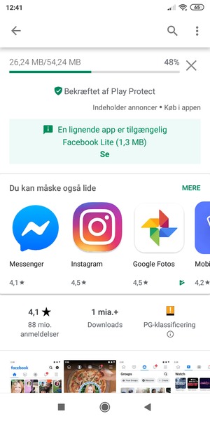 Afvent at installeringen er afsluttet