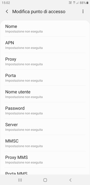 Inserisci informazioni MMS