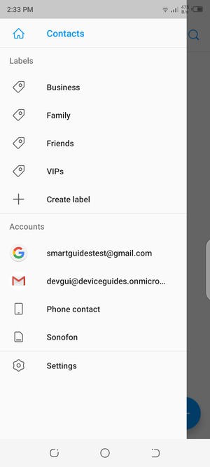 Select Settings