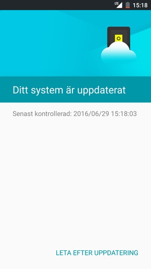 Välj LETA EFTER UPPDATERING