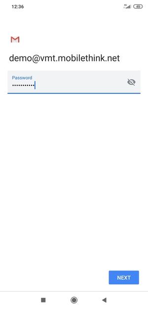 Enter your Password and select NEXT