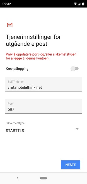 Velg Sikkerhetstype