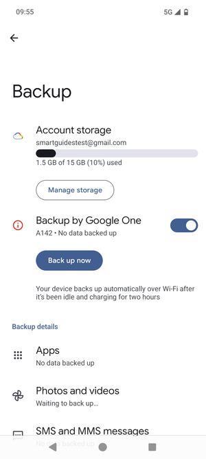 Select Account storage