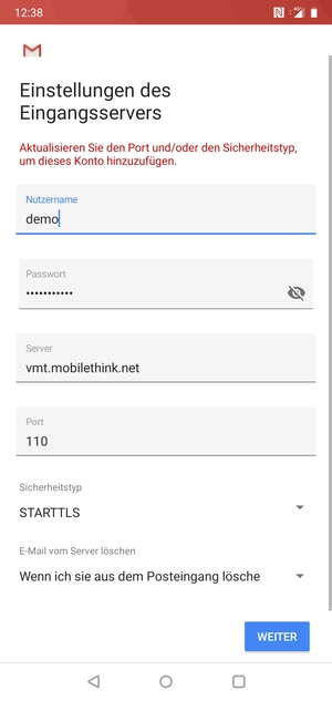 Wählen Sie Sicherheitstyp