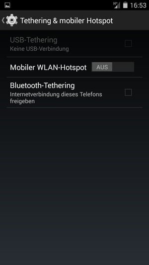 Wählen Sie WLAN-Hotspot / Mobiler WLAN-Hotspot