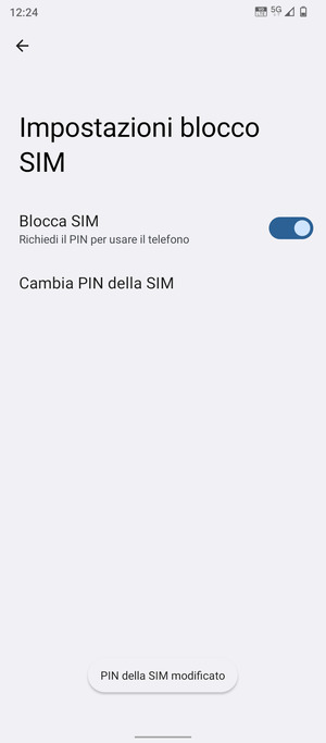 Il tuo PIN della SIM è stato modificato