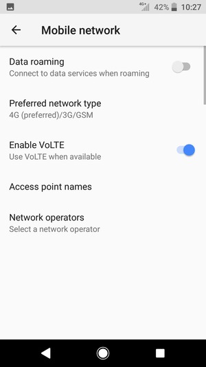 To change network if network problems occur, select Network operators