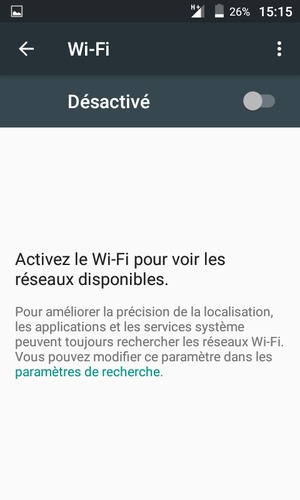 Activer le Wi-Fi