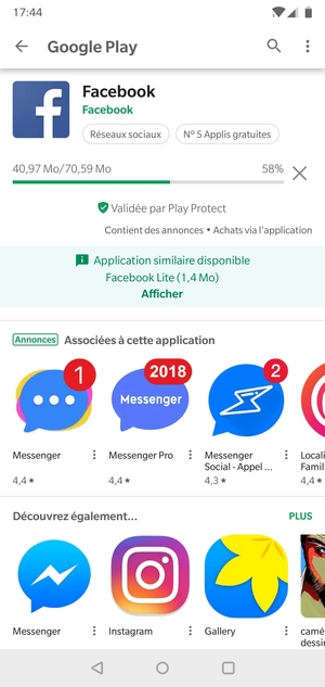 Veuillez attendre la fin de la procédure d'installation