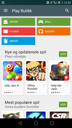 Velg søk-knappen