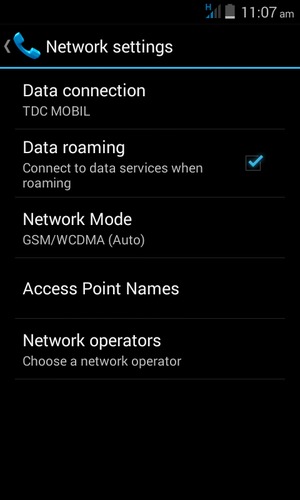 Turn Data roaming on or off