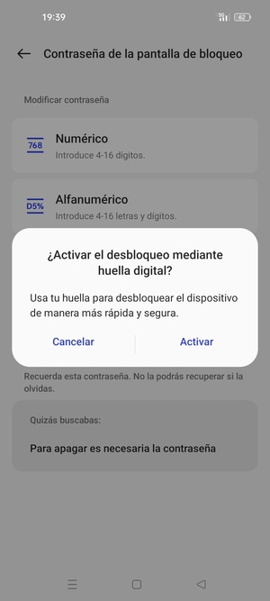 Seleccione la opción deseada