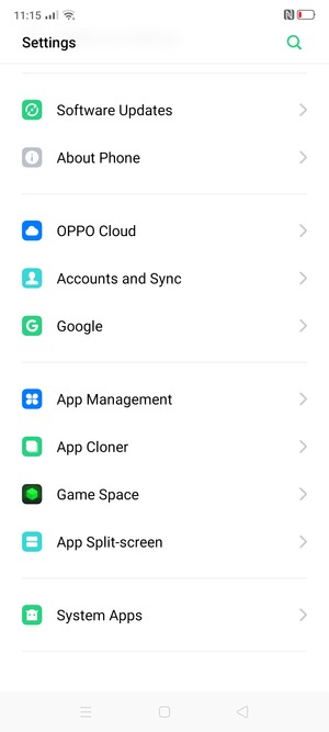 Scroll to and select Software Update