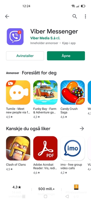 Velg Åpne