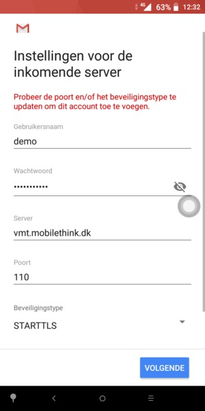 Selecteer Beveiligingstype