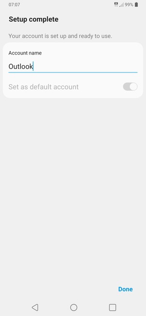 Give your account a name and select Done